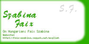 szabina faix business card
